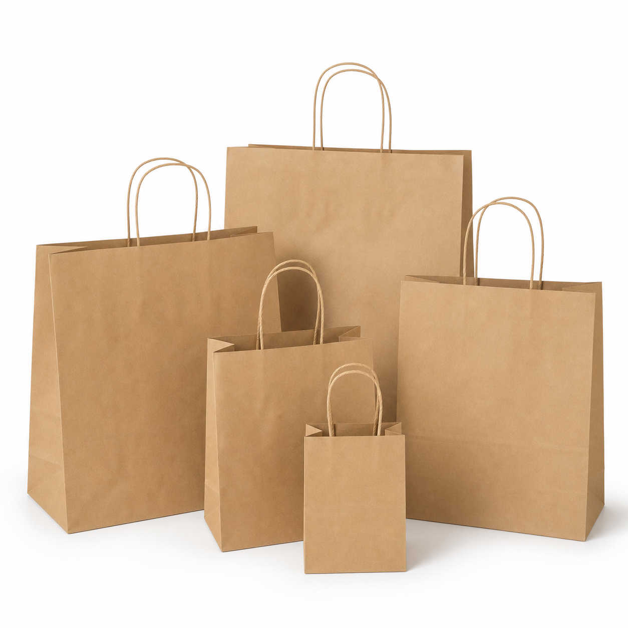 Immagine campione prodotto di borse di carta kraft personalizzate