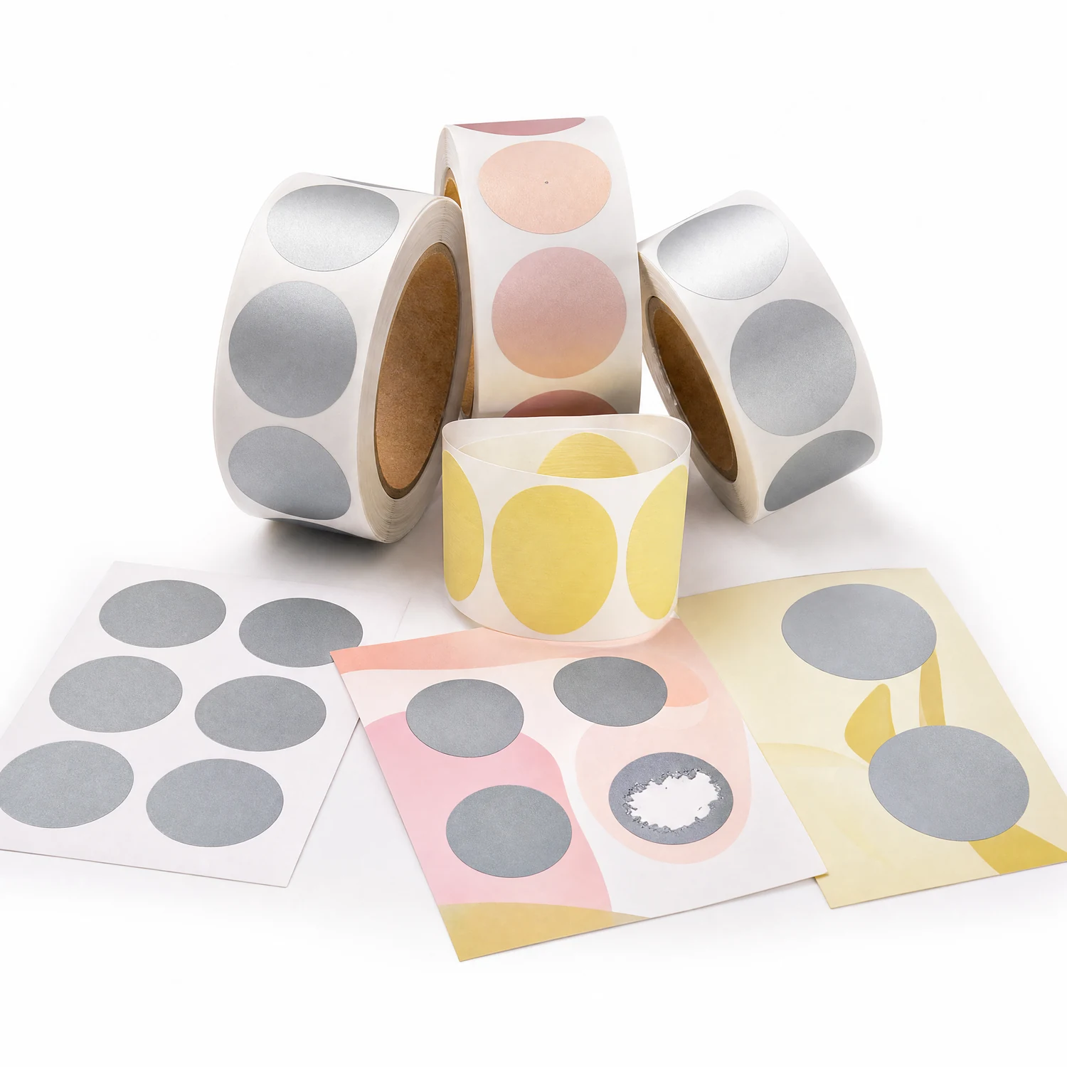 Immagine campione di adesivi scratch off personalizzati
