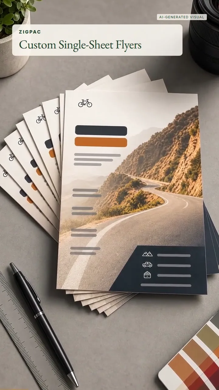 Stampa di volantini personalizzati promozionali a foglio singolo: video breve