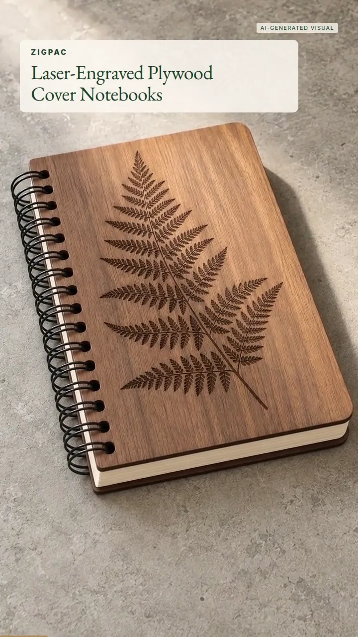 Quaderni in legno personalizzati con copertina in compensato incisa al laser: video breve